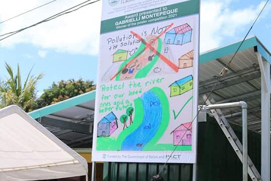 Bullet Tree Falls project water competition and billboard awarded to the first place winner