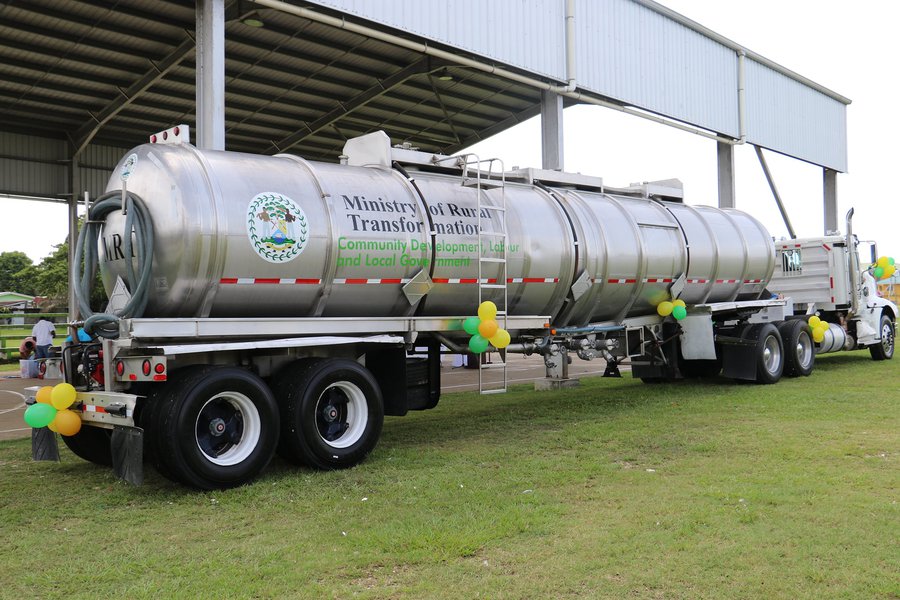 HANDING OVER TRUCK AND WATER BOWSER