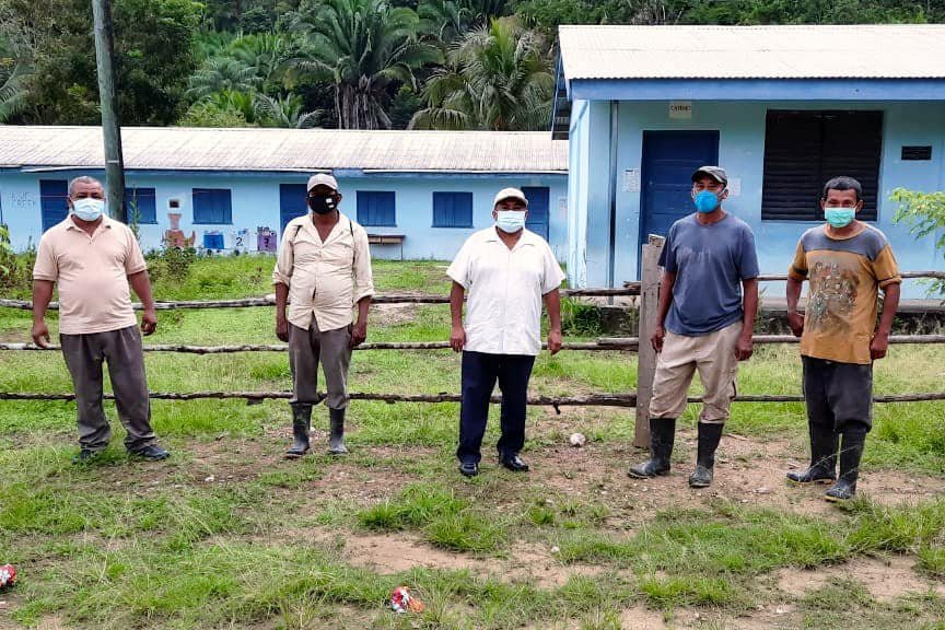 Minister Requena donated materials to Blue Creek